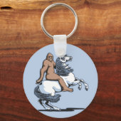 Porte-clés Bigfoot équitation une licorne (Recto)
