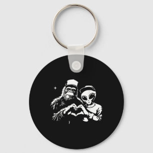 Porte-clés Bigfoot Et Coeur Alien Mains Drôle Valentines Gros