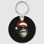 Porte-clés Bigfoot Face Sungles Santa Christmas Funny Xmas Sa (Recto)