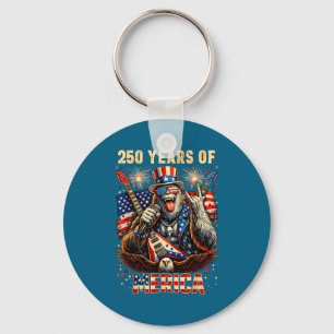 Porte-clés Bigfoot merica rock 4 juillet 250e anniversaire Ét