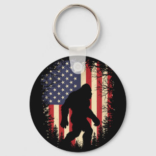 Porte-clés Bigfoot patriotique drapeau américain sasquatchPat