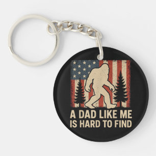 Porte-clés Bigfoot Patriotique Un Papa Comme Moi Est Dur à Tr