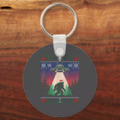 Porte-clés Bigfoot Santa Ufo Alien Funny Ugly Christmas Sweat (Recto)