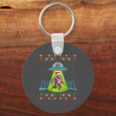 Porte-clés Bigfoot Santa Ufo Sasquatch Funny Ugly Christmas S (Recto)