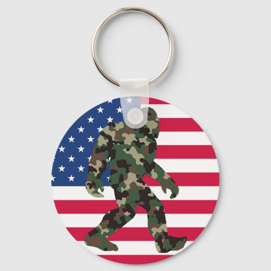 Porte-clés Bigfoot Sasquatch Camouflage (Recto)