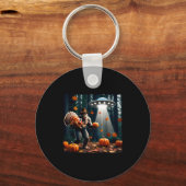 Porte-clés Bigfoot Sasquatch Turkey Ufos Funny Thanksgiving D (Recto)