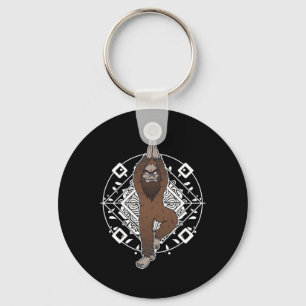 Porte-clés Bigfoot Sasquatch Yeti Yoga Méditation Cadeau Drôl