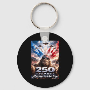 Porte-clés Bigfoot selfie drapeau américain hommes 4 juillet