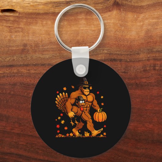 Porte-clés Bigfoot Thanksgiving Turkey Funny Thanksgiving Sas (Recto)