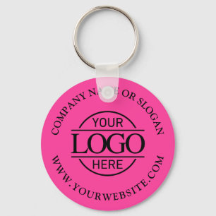 Porte-clés Bight Pink Minimal Custom Business Logo Promotionn