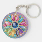 Porte-clés Bijou à fleurs coloré (Dos)