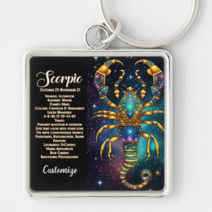 Porte-clés Bijou personnalisé Galaxie Zodiac Scorpio