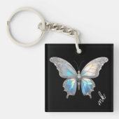 Porte-clés Bijoux papillon Opale et argent (Devant)