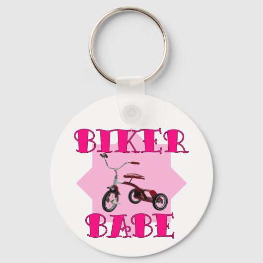 Porte-clés Biker Babe /rose (Recto)