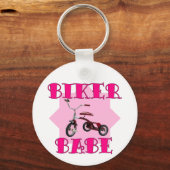 Porte-clés Biker Babe /rose (Recto)