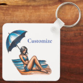 Porte-clés Bikini Girl Beach Napping Thunder_Cove (Verso)