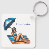 Porte-clés Bikini Girl Beach Napping Thunder_Cove (Dos)