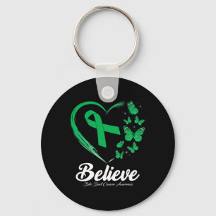 Porte-clés Bile Duct Cancer Sensibilisation Papillon Coeur gu