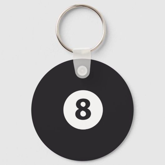 Porte-clés Billard 8 (Recto)