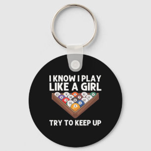 Porte-clés Billard Art Pour Filles Femmes Billard Billard Bil