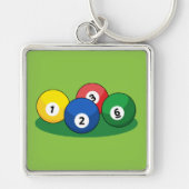 Porte-clés Billard Billard Ballons de billard (Devant)
