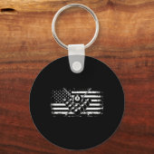 Porte-clés Billard billard billard américain drapeau cadeau (Recto)