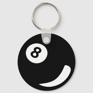 Porte-clés Billard de 8 billards noir