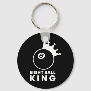 Porte-clés Billard Huit Ball King 8 Ball Pool Joueur Lucky