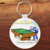 Porte-clés Billard, Joueur de billard (Recto)