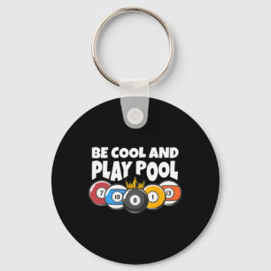 Porte-clés Billard Ou Billard Être Cool Jouer Pool Amusant Po