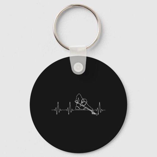 Porte-clés Billard Ou Billard Heartbeat Funny Pool Billard (Recto)