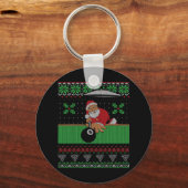 Porte-clés Billard piscine laide style pull de Noël (Recto)