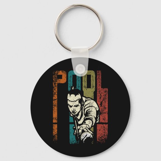 Porte-clés Billard rétro Vintage (Recto)