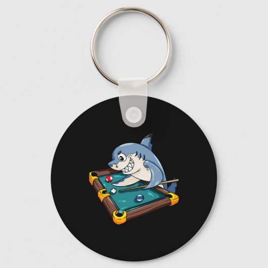 Porte-clés Billard Shark Pool Snooker Player Cadeau (Recto)