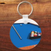 Porte-clés Billard / Table de billard : Bleu Felt : (Recto)