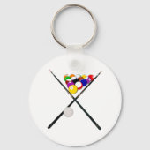 Porte-clés Billards et queues de billard (Recto)
