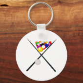 Porte-clés Billards et queues de billard (Recto)
