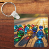 Porte-clés billes colorées (Recto)