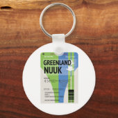 Porte-clés Billet voyage Nuuk du Groenland (Recto)