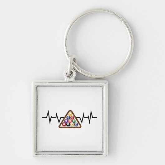 Porte-clés Billiard Ball Rack Hearbeat (Devant)