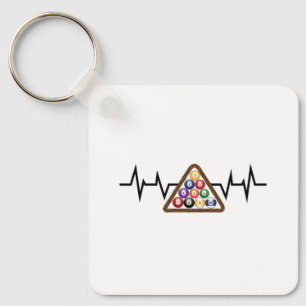 Porte-clés Billiard Ball Rack Hearbeat