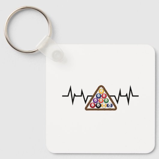 Porte-clés Billiard Ball Rack Hearbeat (Recto)