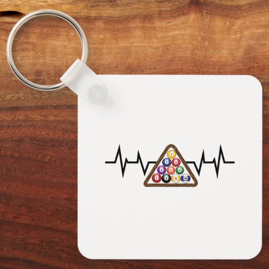 Porte-clés Billiard Ball Rack Hearbeat (Recto)