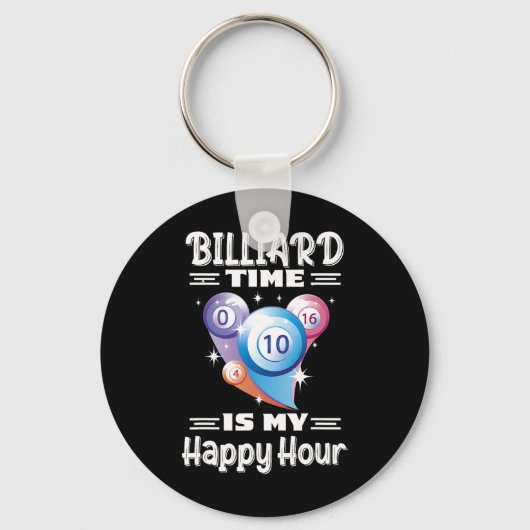 Porte-clés Billiard Heure Heureuse Avec Billiard (Recto)