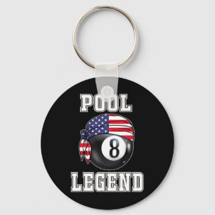Porte-clés Billiard Team 8 Ll Jeu Joueur De Piscine Cadeaux P