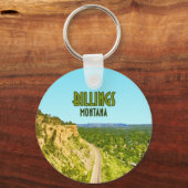 Porte-clés Billings Montana Rim Rocks Vintage (Recto)