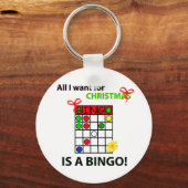 Porte-clés BINGO Je veux un bingo pour Noël (Recto)
