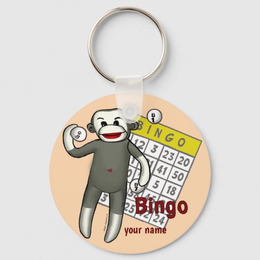 Porte-clés Bingo Singe Chaussette (Recto)
