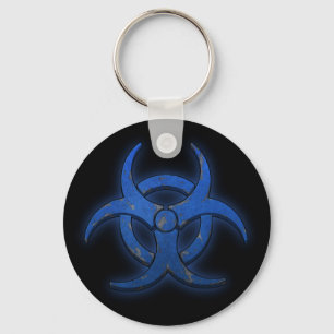 Porte-clés Biohazard bleu