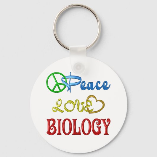 PORTE-CLÉS BIOLOGIE DE L'AMOUR DE LA PAIX (Recto)